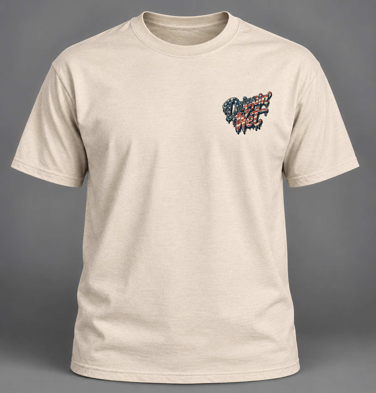 Drippin' Wet Detailing Supplies Patriotic Eagle T-Shirt | Natural Cotton Tee | Front & Back Print